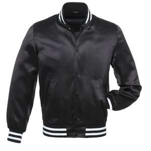 SW-VJ 200 Classic Satin Letterman Varsity Jacket for Men Custom American Street Wear Winter Wool Embroidered <b>Patch</b> Work - Product Image 1