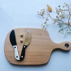 Yeni tasarım boynuz bıçak en kaliteli servis kaşığı doğal toptan dekoratif mutfak el yapımı cilalı
