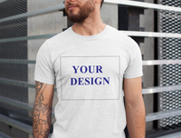 T-shirts pour hommes en tissu tissé à carreaux teint en fil, imprimés sur mesure, 100% coton, 150 GSM, coupe ajustée, séchage rapide, respirant, écologique, décontracté, unisexe