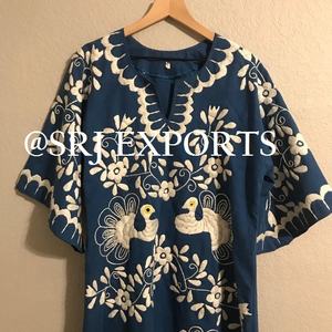 Robe élégante brodée blanche, de Style mexicain, magnifique robe élégante à manches courtes, tunique d'été et de printemps, - Product Image 4