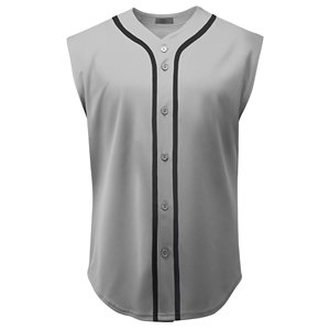 Maillot de baseball sans manches personnalisé avec boutons, vêtements de sport, nom d'équipe personnalisé, séchage rapide, respirant, haute qualité - Product Image 6