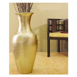 แจกันดอกไม้อลูมิเนียมสีทองพร้อมคุณภาพที่เหนือกว่าแจกันดอกไม้ประดิษฐ์สำหรับตกแต่งห้องภาพวาดบ้าน - Product Image 5