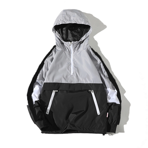 2022 vente en gros hommes de haute qualité hiver coupe-vent veste XL manteaux avec capuche nouvel état tissé tissu coupe-vent manteau - Product Image 2