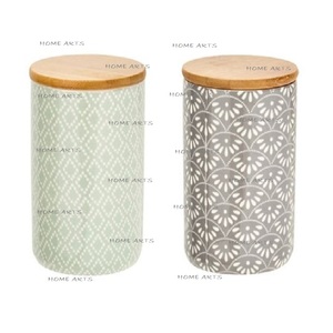 Juego de 2 cajas de forma redonda con tapa Caja de almacenamiento de alimentos de madera de diferentes tamaños para uso doméstico en hoteles y restaurantes - Product Image 6