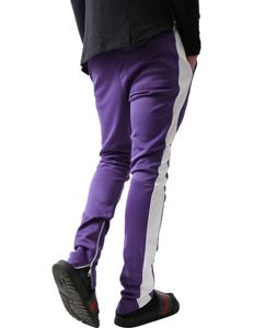 2019 pantalones de chándal personalizados a rayas para hombre, ajustados de algodón, transpirables, elásticos, para entrenamiento atlético, Joggers, pedido al por mayor - Product Image 4