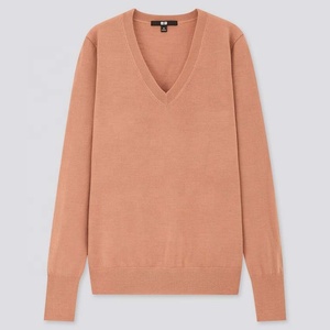WOMEN 100% COTTON <b>V</b> <b>NECK</b> <b>JUMPER</b> <b>LONG</b> SLEEVE WINTER SEASON EMBROIDERY LOGO RUNNING CASUAL FASHIONWEAR Quick Dry Breathable - Product Image 6