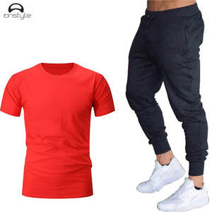 Ropa de fitness Conjuntos deportivos para hombres Sudadera con capucha rosa de algodón de manga larga con chándal joggers - Product Image 5