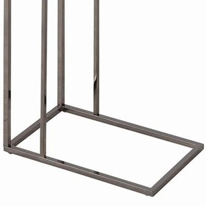 Metal Side <b>Table</b> Iron Frame with <b>Top</b> <b>Wood</b> Modern Style Home Hotel Restaurant Living Room furniture - Product Image 3