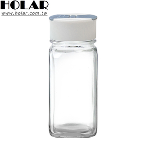 [Holar] ขวดแก้วเปล่าแบบเติมได้พร้อมฝาฟลาปเปอร์เพื่อเทหรือเขย่า - Product Image 1