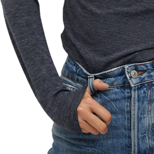 T-shirt femme manches longues OEM 2021 Automne Hiver, col rond, coupe ample, coton, taille unique, avec design personnalisé - Product Image 5