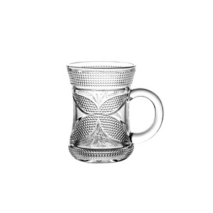 Luwu — tasses à café en <span class=keywords><strong>verre</strong></span> irisé, verres à thé royal, avec poignée, prix d'usine, nouveau Design, 135ml - Product Image 4