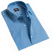 Chemise d'été décontractée à manches courtes pour homme, 100% coton, imprimé floral, fabriquée en Turquie