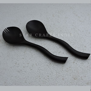 Servidor de ensalada de madera, accesorios de cocina, herramientas para frutas y verduras, vajilla reutilizable hecha a mano, logotipo personalizado, cocina, hogar, restaurante - Product Image 6