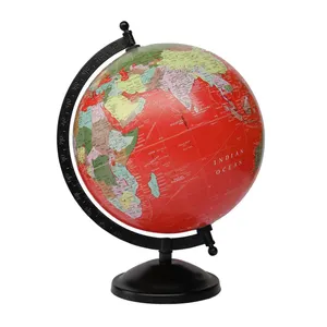 Globe Antique en laiton avec Base, 10 pièces, monde décoratif pour bureau de la terre et pour la maison