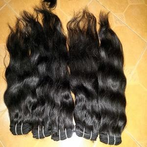 Extensiones de cabello indio virgen con cutícula, paquete de extensiones de cabello ondulado Remy virgen, venta al por mayor, vendedor indio - Product Image 1