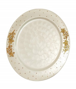 Plaques de chargeur et de service en métal, plaque métallique blanche chargeur, moderne et élégante, meilleure qualité, plateau rond - Product Image 1