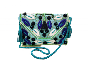 Handmade Banjara Bohemian Beaded Jute <b>Bag</b> India Multi Color | Boho <b>Festival</b> Handcrafted Embroidery Quality Handicrafts - Product Image 1