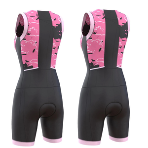 Combinaison de Triathlon sur mesure pour femmes, vêtements de cyclisme une pièce, couleur rose et noire, offre spéciale, - Product Image 5