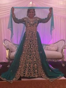 <b>FLARED</b> CAFTAN DRESS WITH EMBROIDERY of DABKA, CRYSTAL GLASS BEADS,GLASS STONE WORK for PARTY-WEAR @ 2022 - Product Image 2