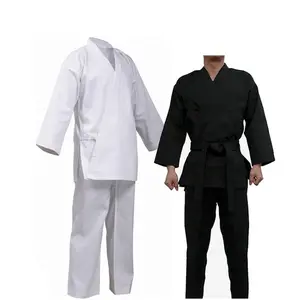 Peças de algodão para artes marciais jiu jitsu, uniforme de karatê personalizado durável