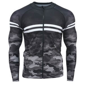 GAF transpirable sublimado hombres precio barato manga larga Rash Guard con logotipo personalizado mangas largas Atlético gimnasio MMA BJJ Rash Guard - Product Image 5