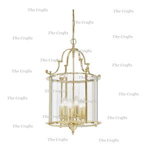 Farol Colgante de Hierro en Color Dorado y Negro, Diseño Maravilloso para Iluminación y Decoración - Product Image 5