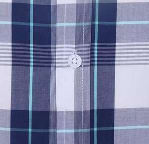 เสื้อเชิ้ตลายสก๊อตของผู้ชาย,คอตตอน100% แขนสั้นลำลองจากบังกลาเทศ - Product Image 3