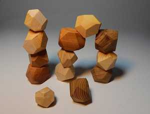 Blocs d'équilibrage de roche en bois Tumi Ishi pour enfants jouets intelligents essences de bois mélangées en gros en vrac Kaylin 0084817092069 WA - Product Image 2
