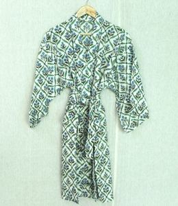 KIMONO EN COTON POUR LA MARIÉE Imprimé floral Streetwear Été 100% coton - Product Image 1