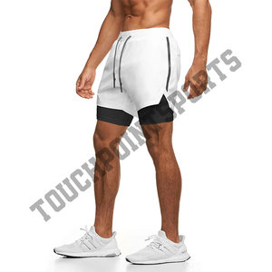 Pantalones cortos de chándal de algodón para hombre con bolsillos, ropa deportiva holgada informal con patrón sólido ecológico para entrenamiento y correr, novedad - Product Image 4