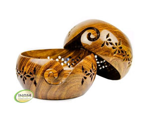 Ywhinam — bols de rangement de fils de bois, accessoires au Crochet sculpté à la main, outils artisanaux de qualité supérieure - Product Image 4