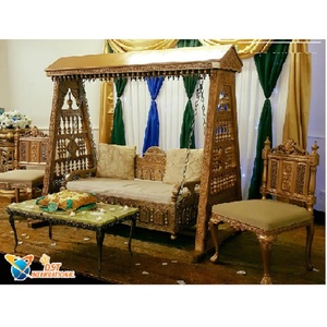 Balançoire de scène de nuit de mariage hawaïen, ensemble de balançoire Mehndi songeet, décor de mariage asiatique, 4 pièces - Product Image 1