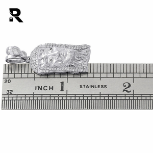 RRP Bijoutiers 10K Or Blanc Massif Diamant Rond Jésus Visage Pièce Pendentif Hommes Pavé Charme 0.75 Ct Hip Hop IGI Certifié - Product Image 4