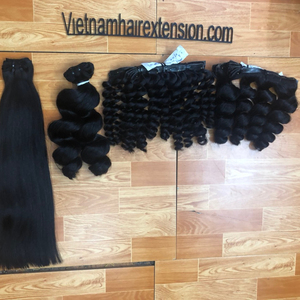 Extensions de cheveux bouclés de haute qualité, à la mode, 100% cheveux humains vierges Remy, tissage invisible, origine Vietnam - Product Image 1