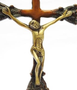 Statue de jésus Christ sur la croix en laiton, décoration pour la maison, 2020, cadeau en métal, dernier prix - Product Image 1