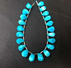 2020 cuentas de piedras preciosas turquesa azul cielo populares de alta calidad 21 piezas forma de lágrima retorcida para la fabricación de joyas al por mayor - Product Image 3