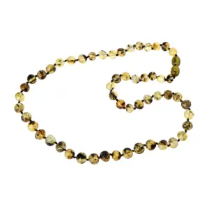 Baltic Amber Necklaces for Adults, Genuine Baltic Amber Beads, Knotted, Polished Green Amber, Healing, Anti-Inflammatory,y