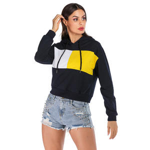 Modern Fit Ladies Girl Belly Cut Crop Top Hoodies Style 100% Cotton streetwear fashion Design Hoodie Long Sleeve Crop Top Hoodie - Product Image 1