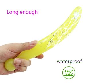Langer <span class=keywords><strong>Dildo</strong></span> Masturbator in Bananen- oder Gurkenform Realistischer Großer Penis Sexspielzeug für Frauen - Product Image 2