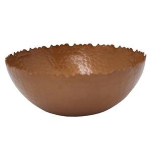 Venta al por mayor a granel pintado a mano de aluminio de metal ovalado tazón de servir estilo clásico mate color naranja para fiesta hecho a mano - Product Image 1