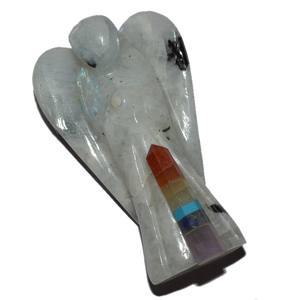 Gema de arcoíris, piedra lunar, Ángel con cohete, Chakra, punto - Product Image 1