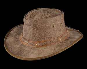 Sombrero de vaquero occidental de aspecto antiguo, sombrero de montar a toro hecho de cuero duradero para cobardes y jinetes - Product Image 2