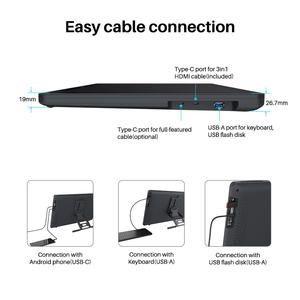 Huion <span class=keywords><strong>Kamvas</strong></span> <span class=keywords><strong>22</strong></span> Digital Pen Monitor 21,5 pulgadas Pantalla táctil Resolución USB Dibujo Tablet Monitor - Product Image 6
