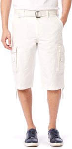 Pantalones holgados de algodón para hombre, pantalón informal hasta la rodilla, con bolsillos, de sarga, con cremallera, Cargo - Product Image 4