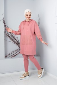 Nouvelle saison femmes survêtement à capuche ensemble de sport vêtements islamiques Abaya caftan musulman islamique mode turc qualité - Product Image 5