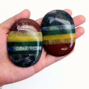 Piedras preciosas de la mejor calidad, 7 Chakras, Palma de cristal, venta al por mayor - Product Image 1