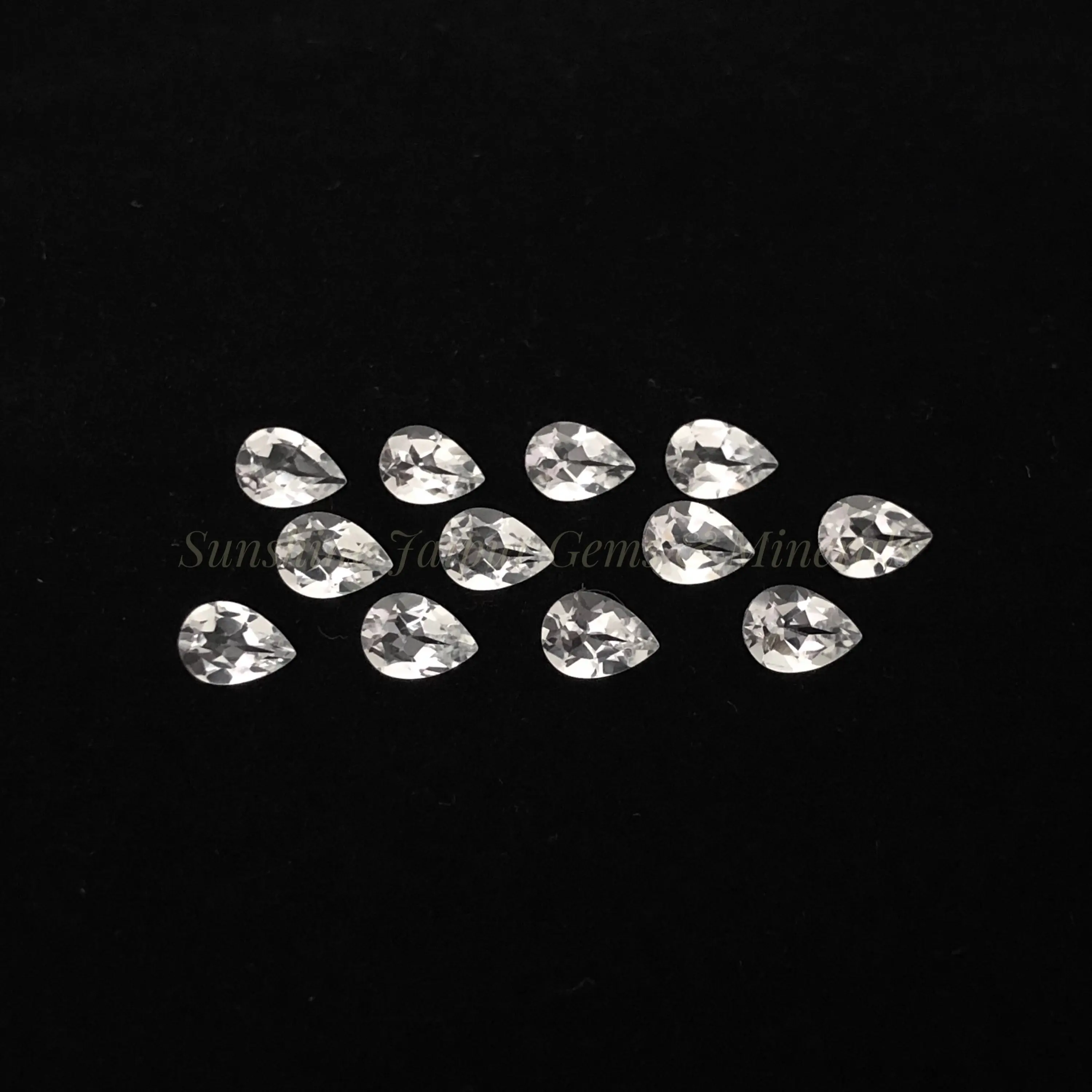 Натуральный прозрачный кварцевый кристалл с грушевидной огранкой, 12 х14 мм, оптовая продажа, заводская цена, граненый драгоценный камень высокого качества, натуральные кристаллы