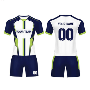 Deurable การออกแบบเสื้อรักบี้ของคุณเอง/กางเกงขาสั้นที่กำหนดเองระเหิดแขนสั้นรักบี้เสื้อยืดสำหรับทีม - Product Image 2