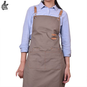 Toile délavée, bretelles en cuir marrons et en coton, tabliers de Salon, pour barbier, travail, 2019 - Product Image 5