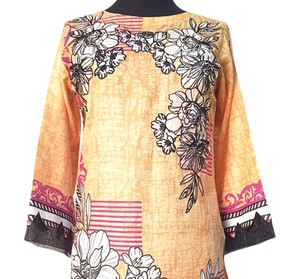 Kurti de Verano para Mujer, de Alta Calidad, en Algodón Masoori, Seda y Viscosa, con Hilo Jacquard y Estampado Digital Pakistaní - Product Image 2